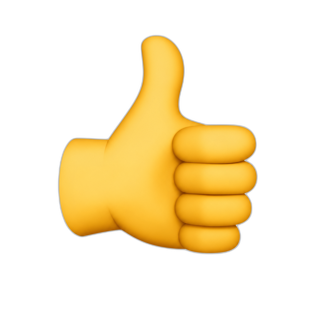 with the thumb out - AI generated emoji