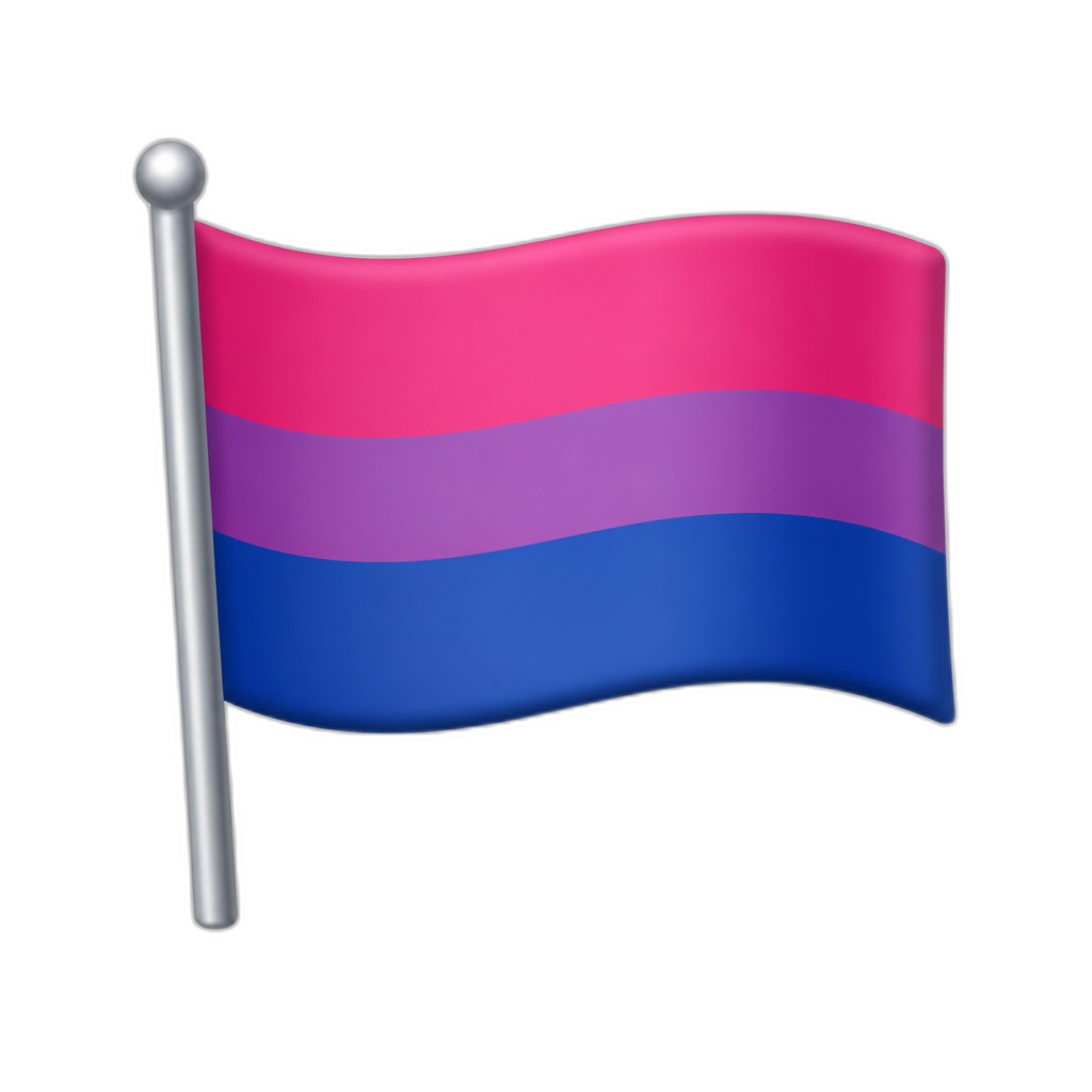 Bisexual pride flag - AI generated emoji