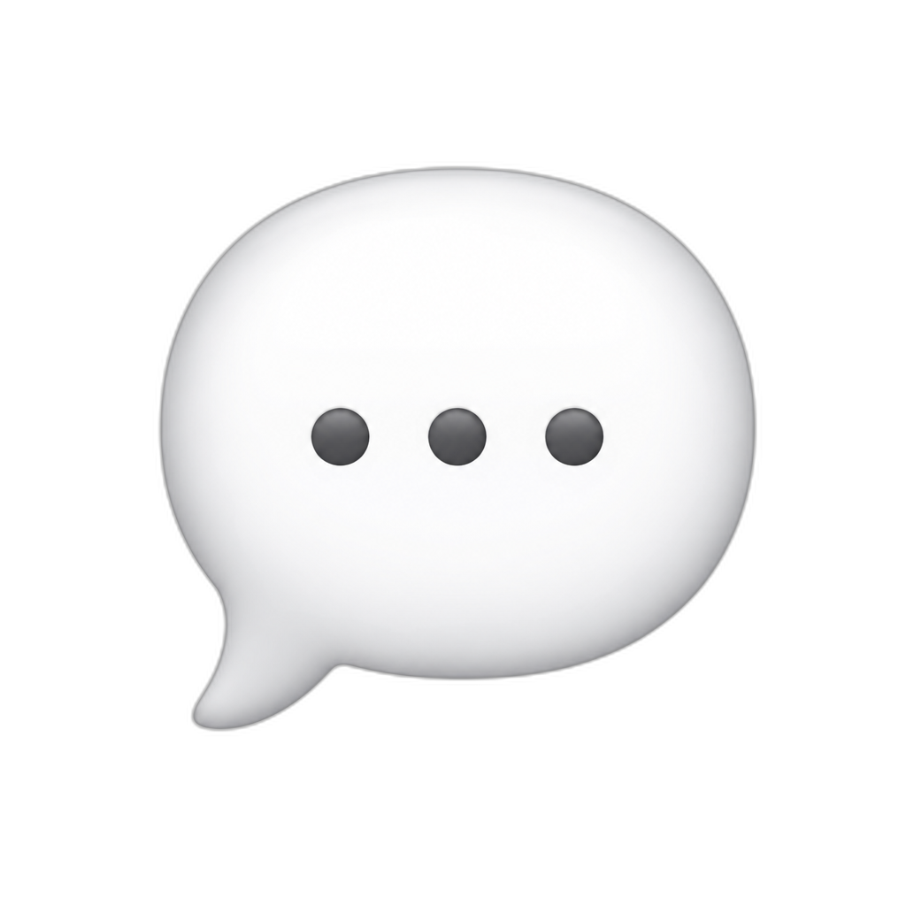 bubble chat with three dots - AI generated emoji