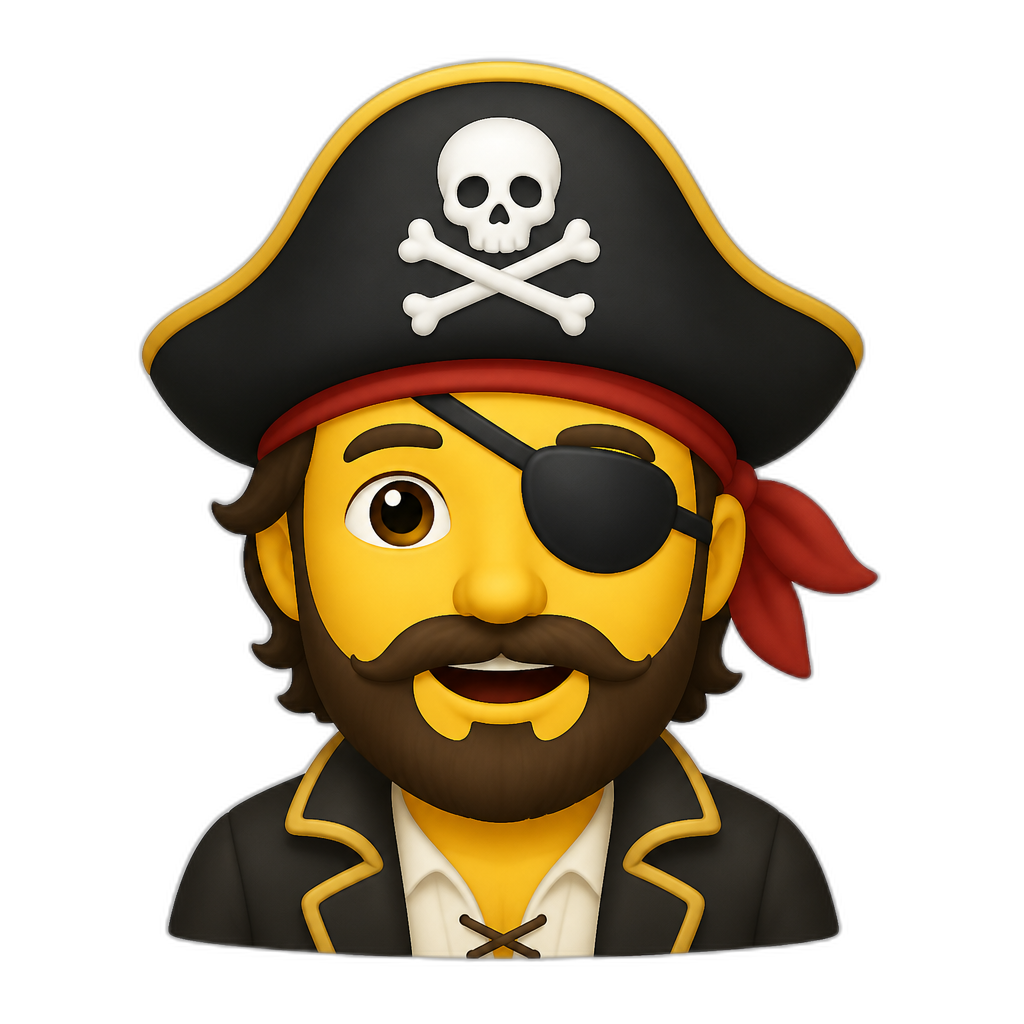 Pirate with eye patch - AI generated emoji