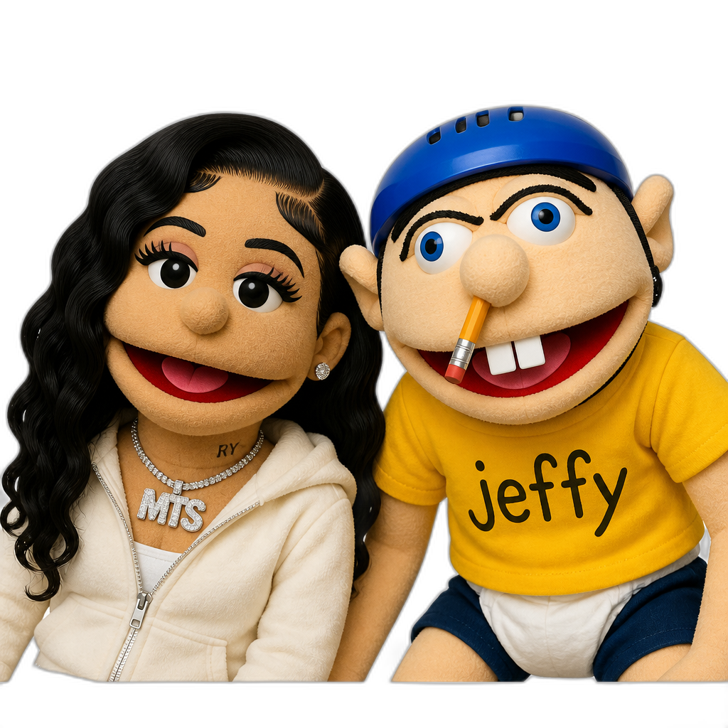 Mariah The Scientist as an SML puppet, with Jeffy - AI generated emoji