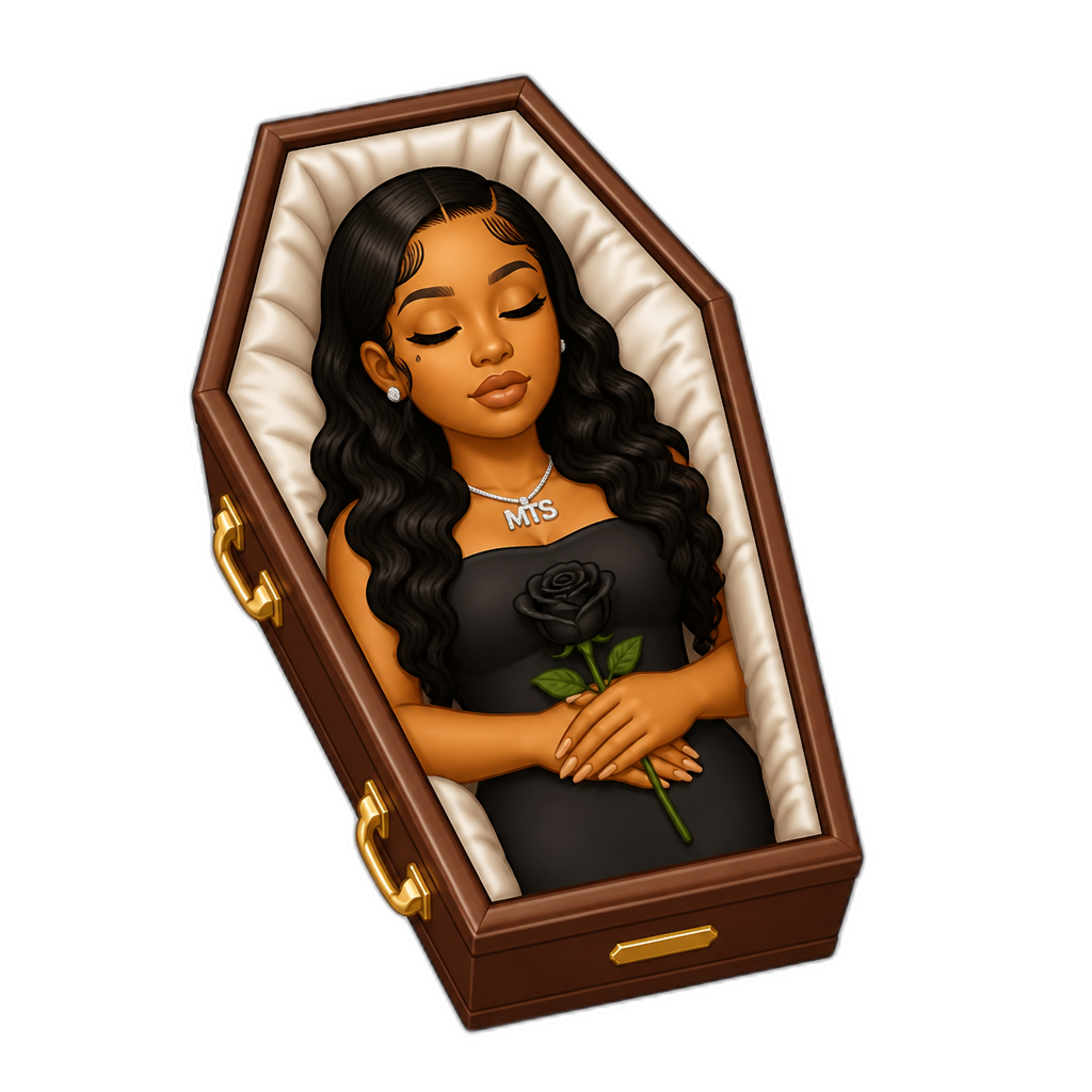 Mariah The Scientist in a coffin - AI generated emoji