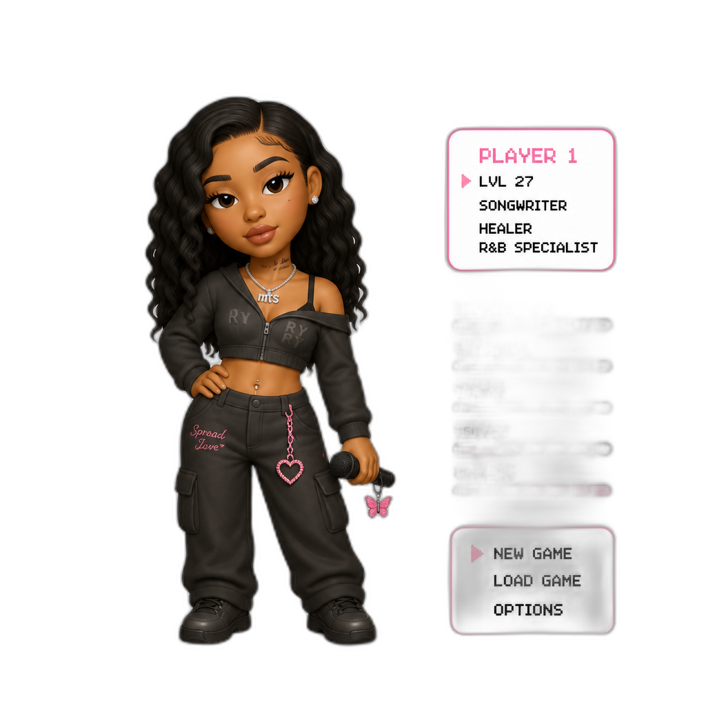 Mariah The Scientist as a video game character - AI generated emoji