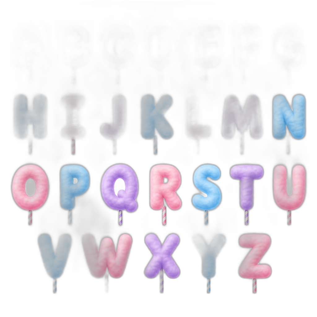 Cottoncandyalphabet - AI generated emoji