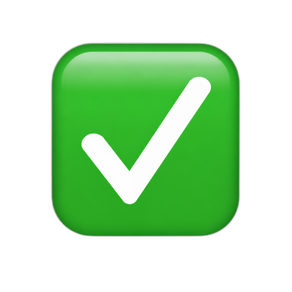 green checkmark box - AI generated emoji