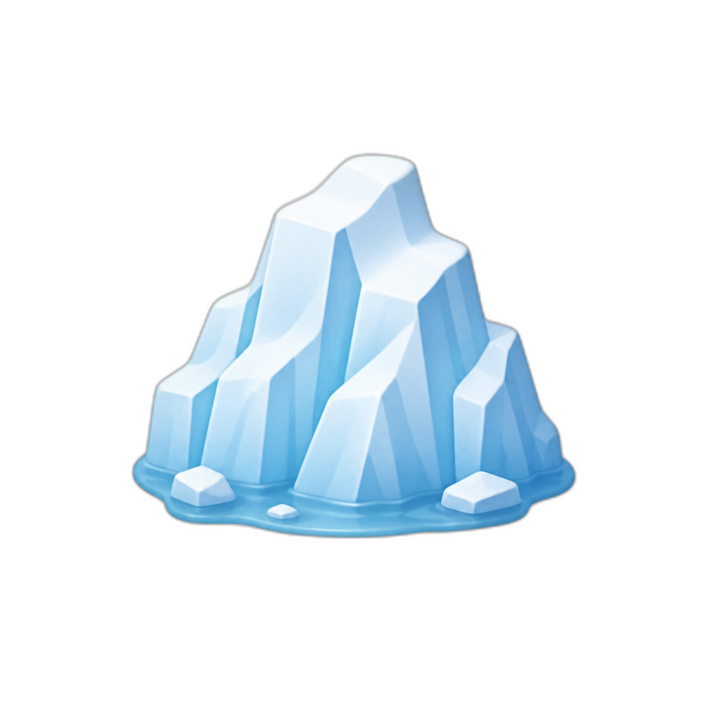 glacier minimal style - AI generated emoji