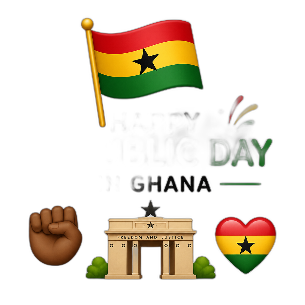Republic Day in Ghana - AI generated emoji