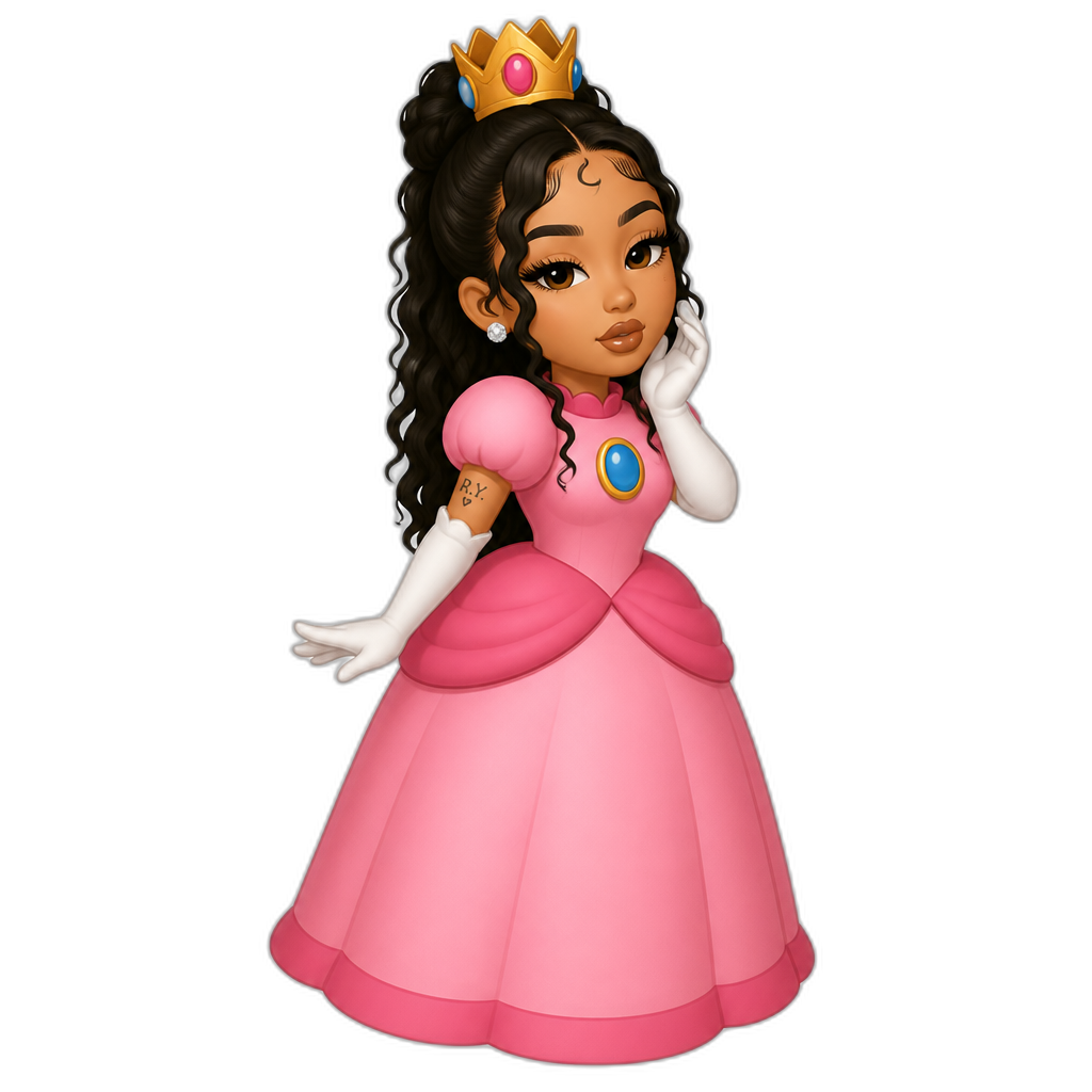 Mariah The Scientist as a Mario princess - AI generated emoji