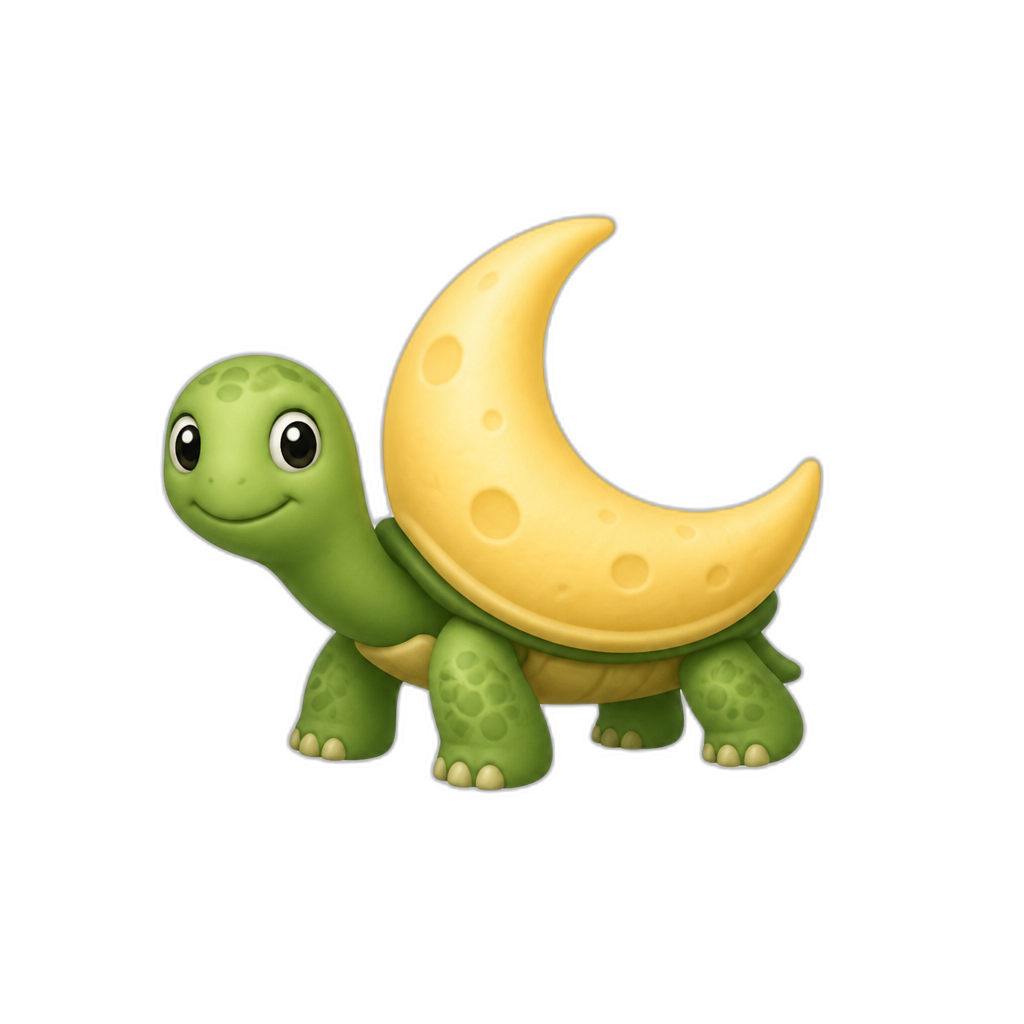 Moony turtle 🐢+🌜 - AI generated emoji
