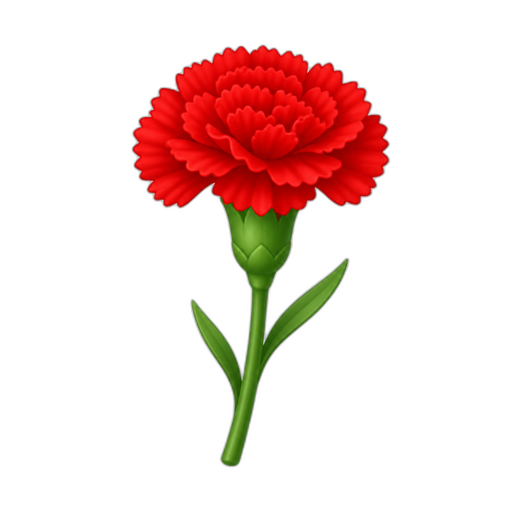 red carnation - AI generated emoji