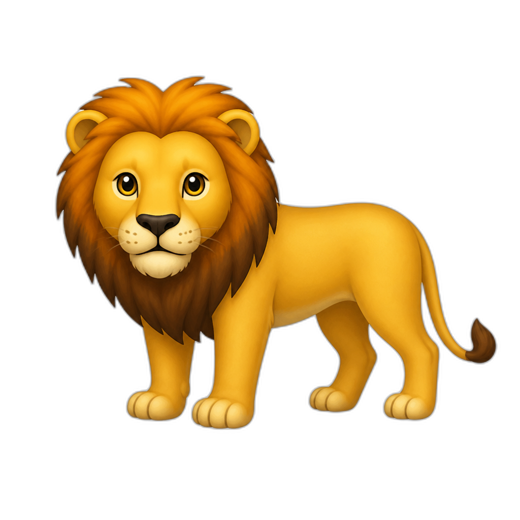 Lion body Animals emoji whatsapp - AI generated emoji