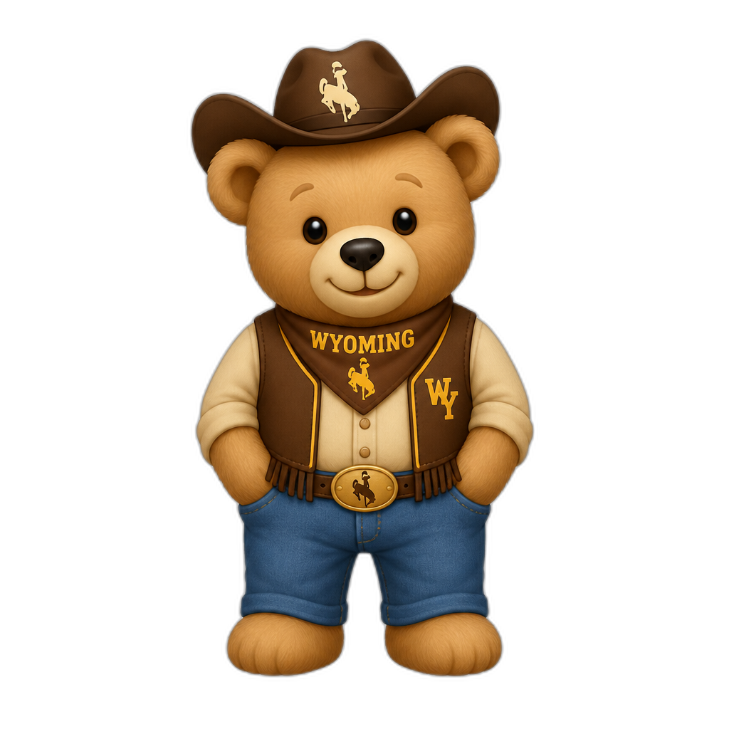 Create a Teddy bear who is a Wyomingite - AI generated emoji