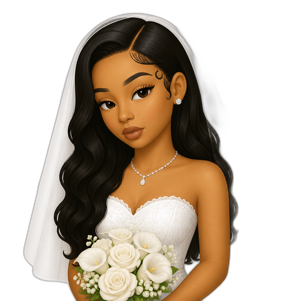 Mariah The Scientist as a bride - AI generated emoji