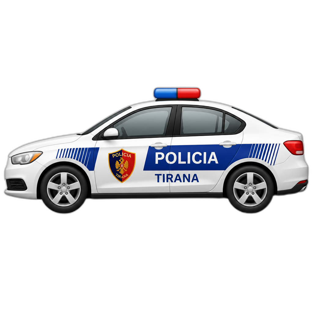 create Tirana Police Car (side) - AI generated emoji