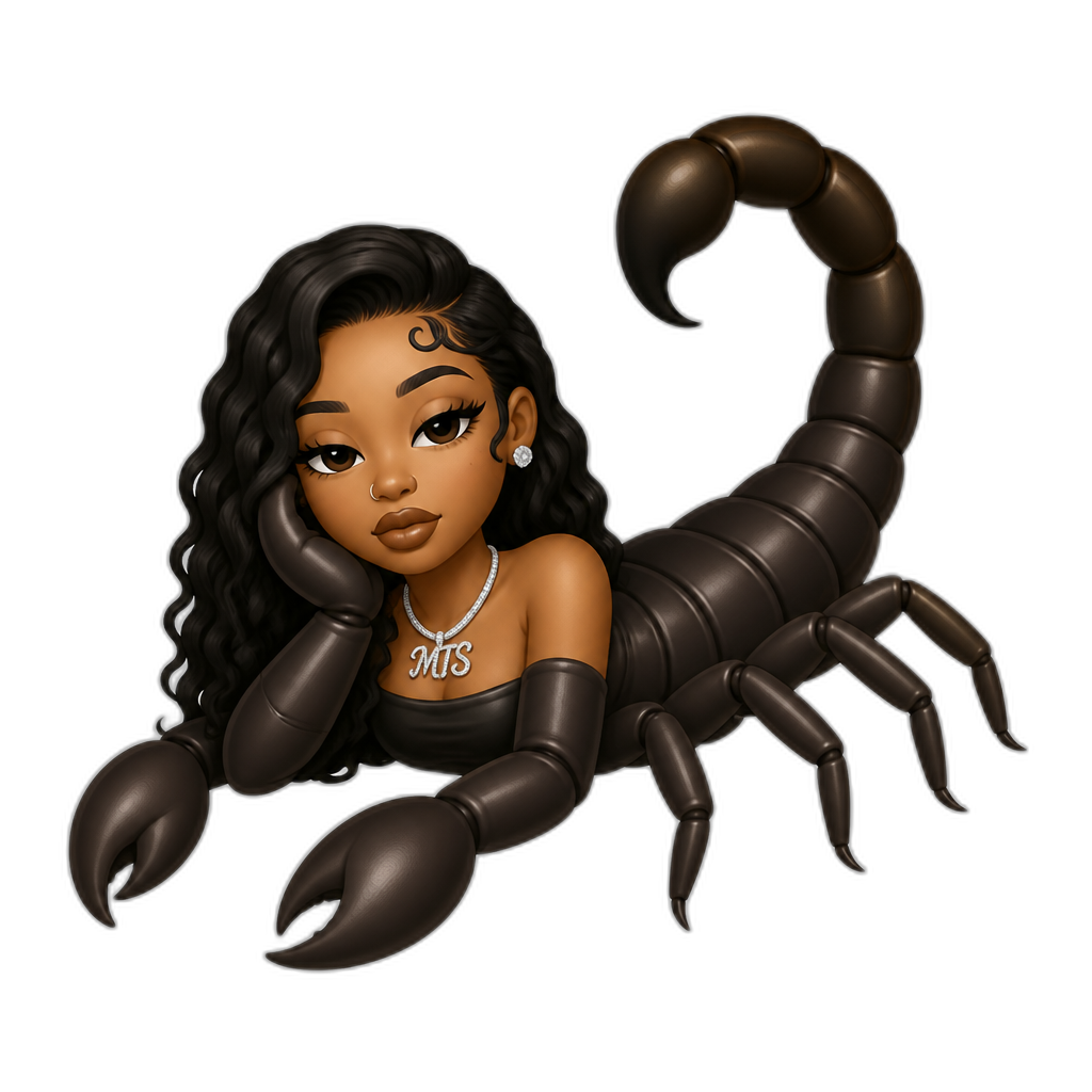 Mariah The Scientist as an anthro scorpion - AI generated emoji