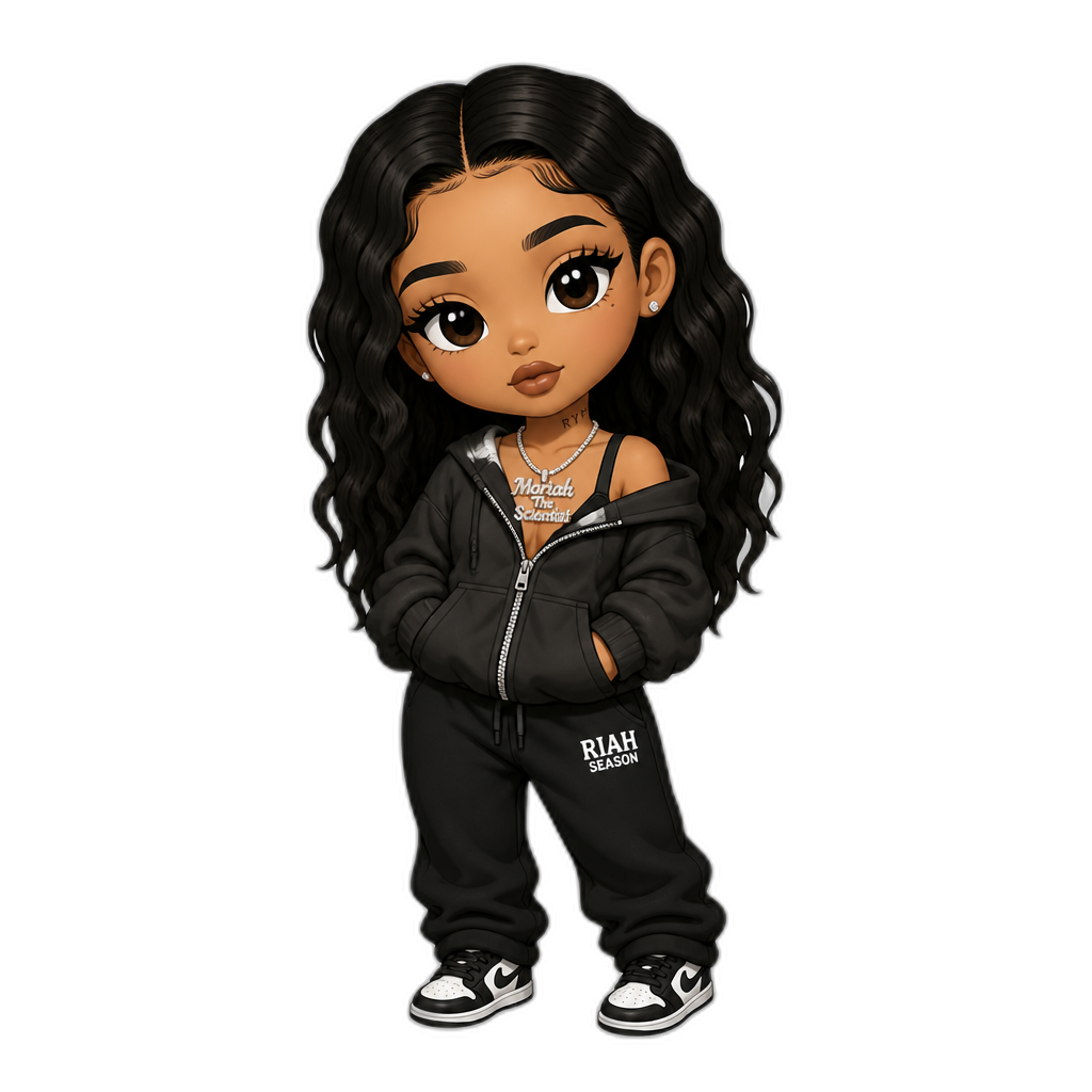 Mariah The Scientist chibi - AI generated emoji