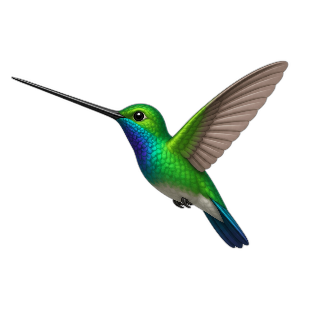 Sword billed hummingbird - AI generated emoji