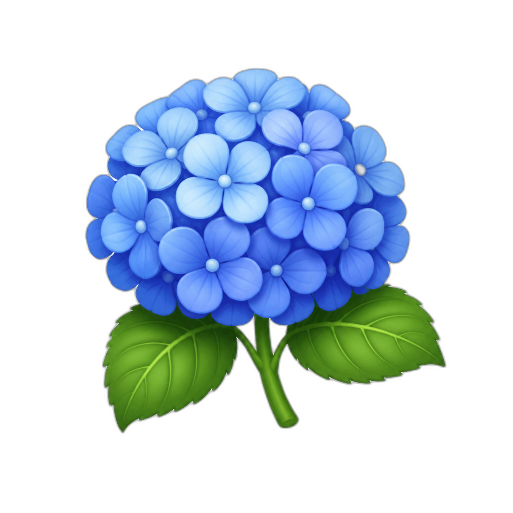 Blue hydrangea - AI generated emoji