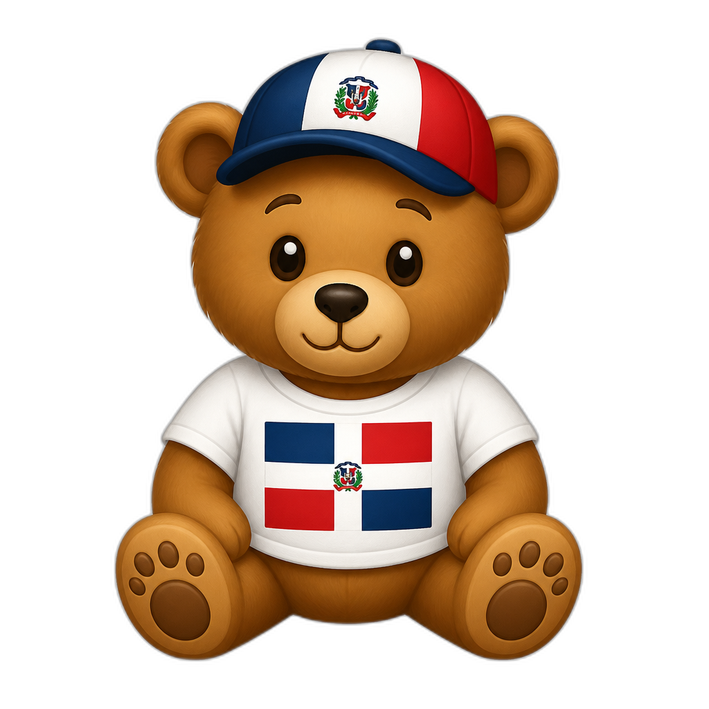 Create a Teddy bear who is a Dominican - AI generated emoji