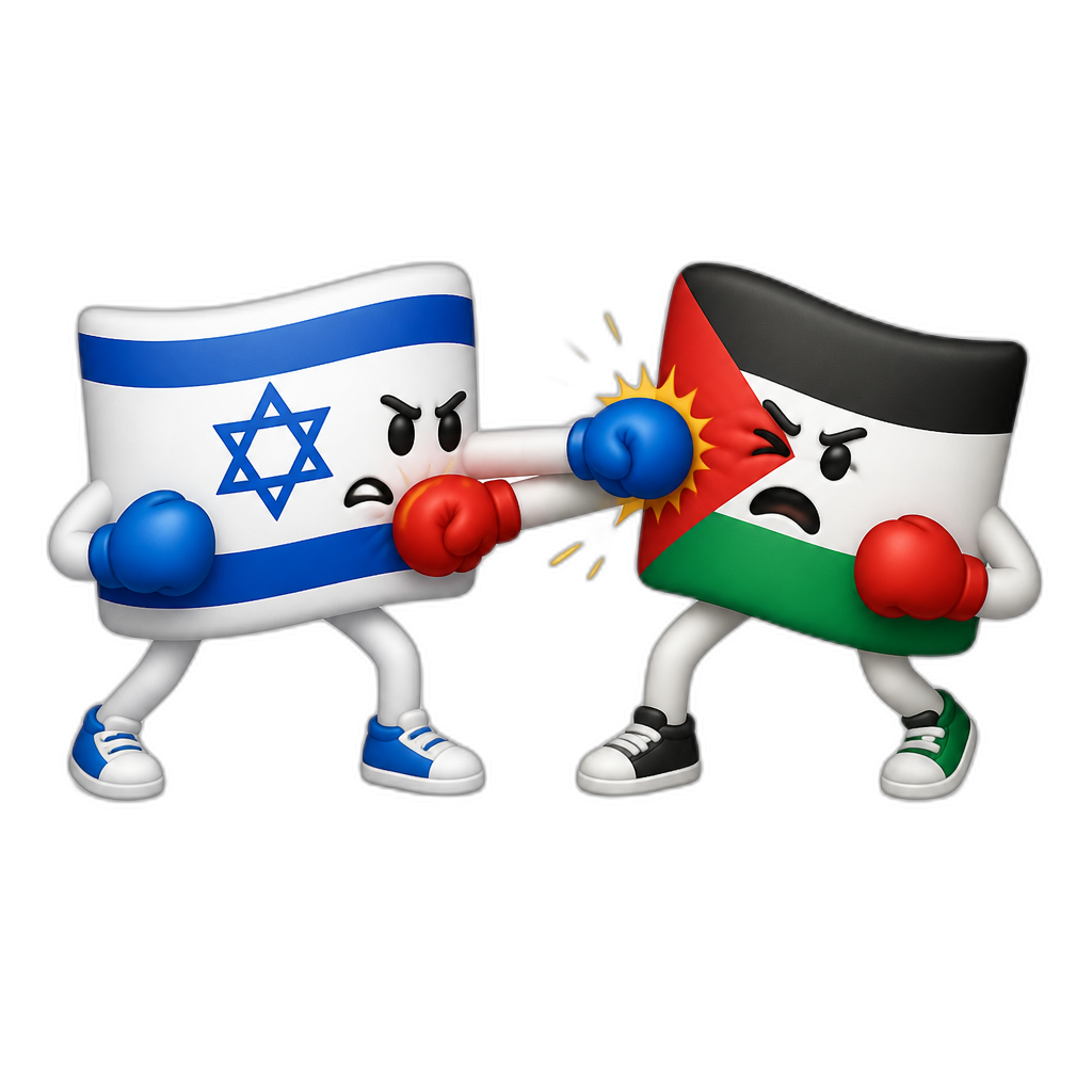 israel and Palestine are punching - AI generated emoji
