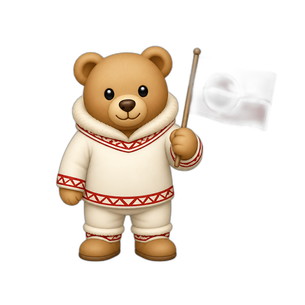Create a Teddy bear who is a Greenland - AI generated emoji