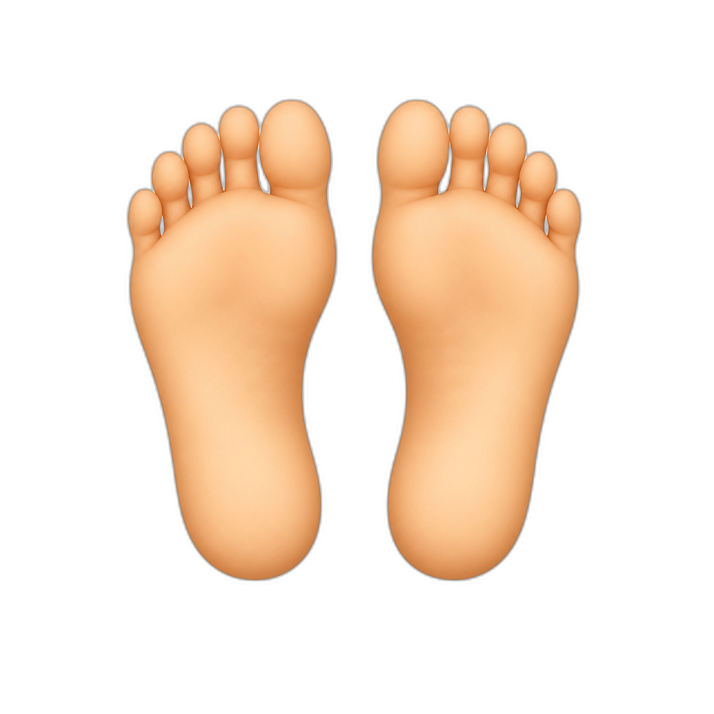 a pair of bare feet soles - AI generated emoji