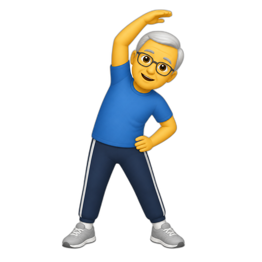 older adult exercising - AI generated emoji