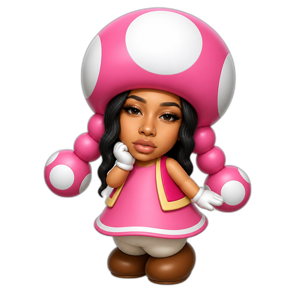 Mariah The Scientist fused with Toadette, hyperrealistic - AI generated emoji
