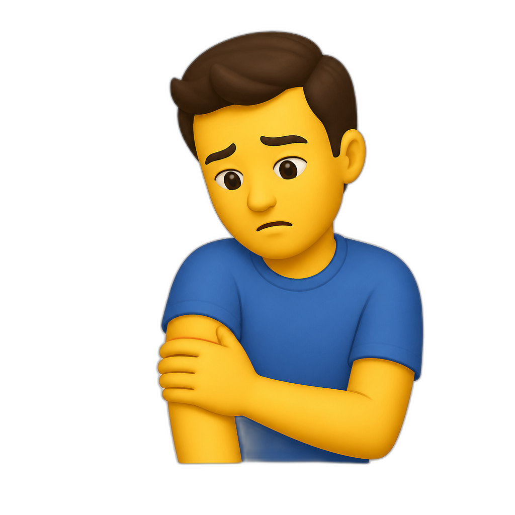 man's arm hurts - AI generated emoji