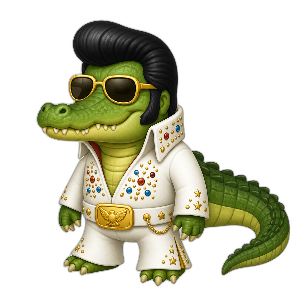 Jacarelvis - AI generated emoji
