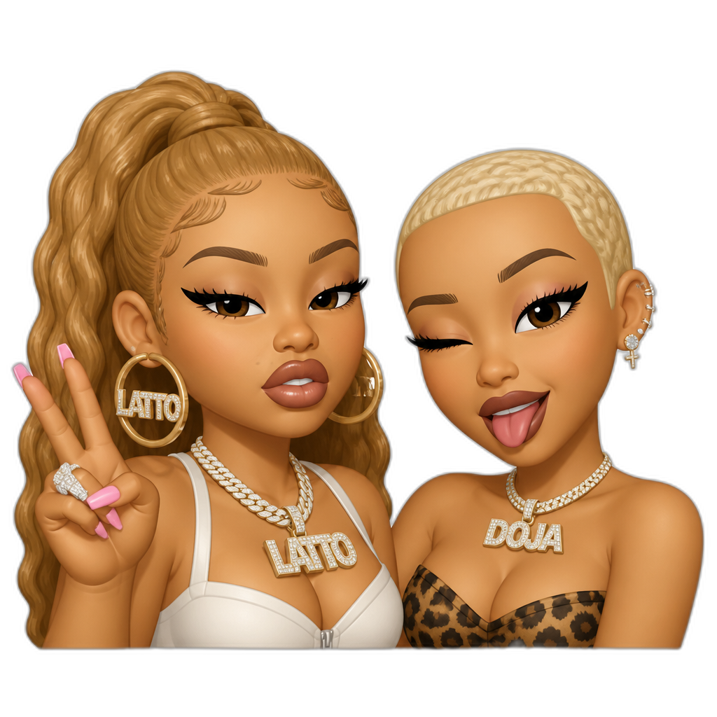 Latto and Doja Cat - AI generated emoji