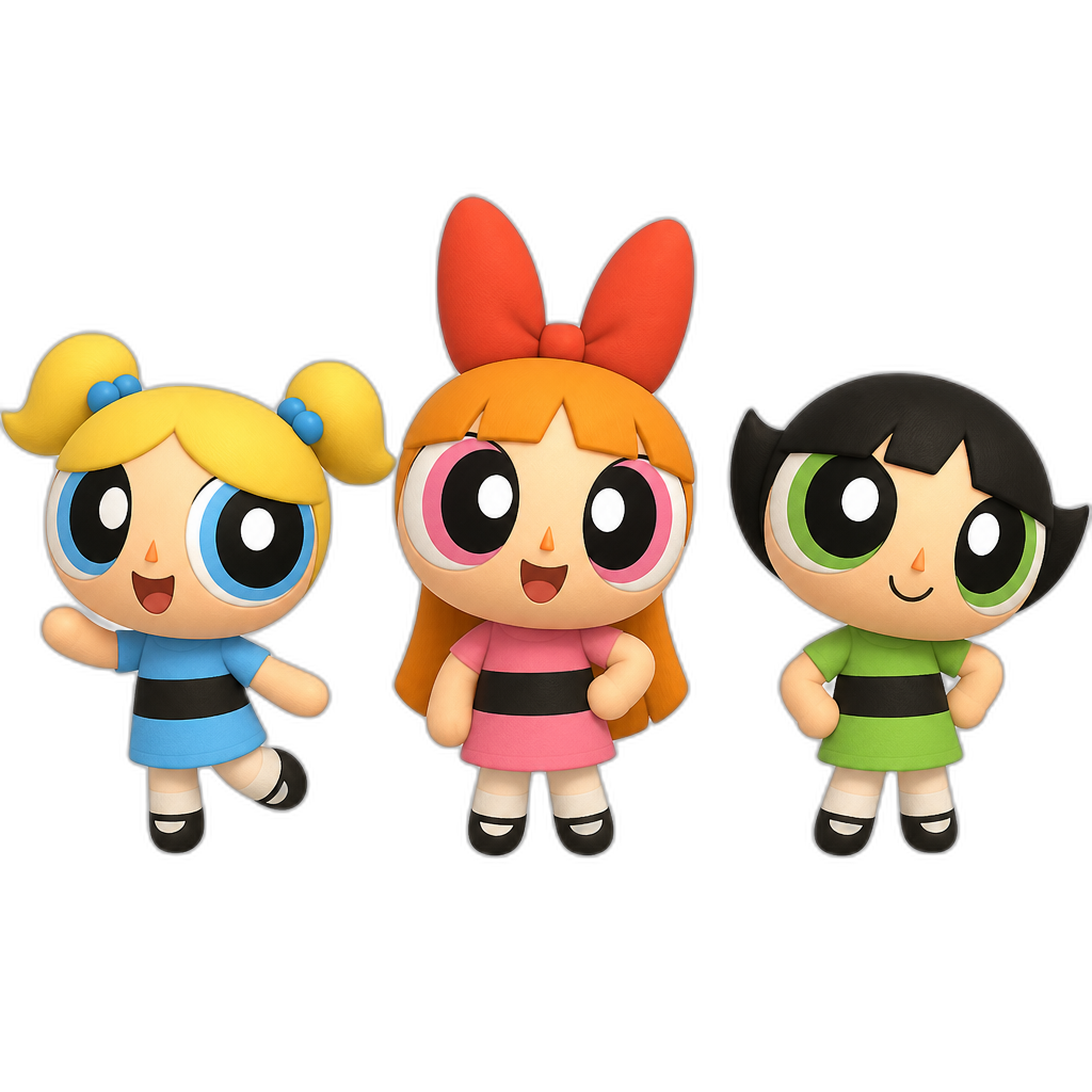 The Powerpuff Girls in Animal Crossing - AI generated emoji