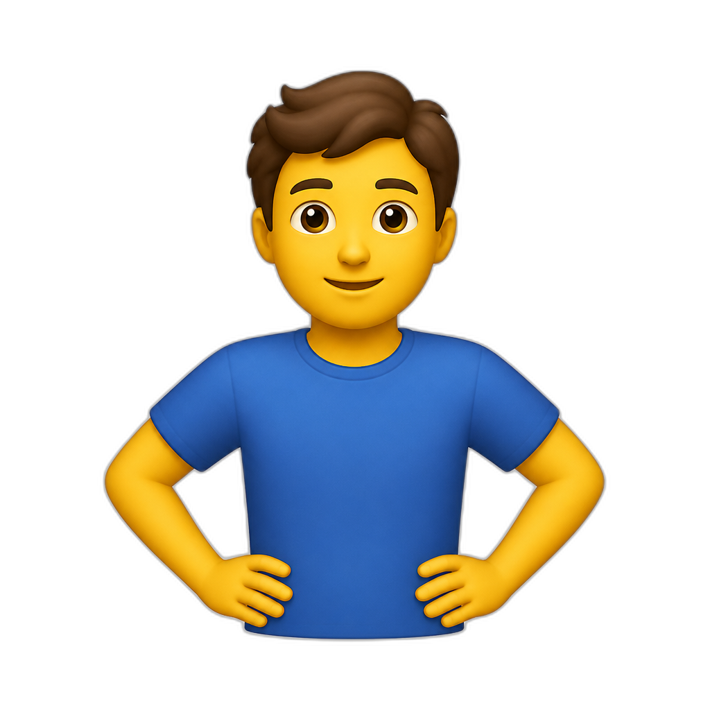 elbows pointing outward from the body - AI generated emoji