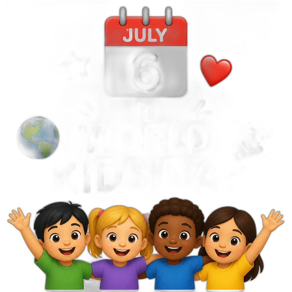 July 6 Is World Kids Day - AI generated emoji
