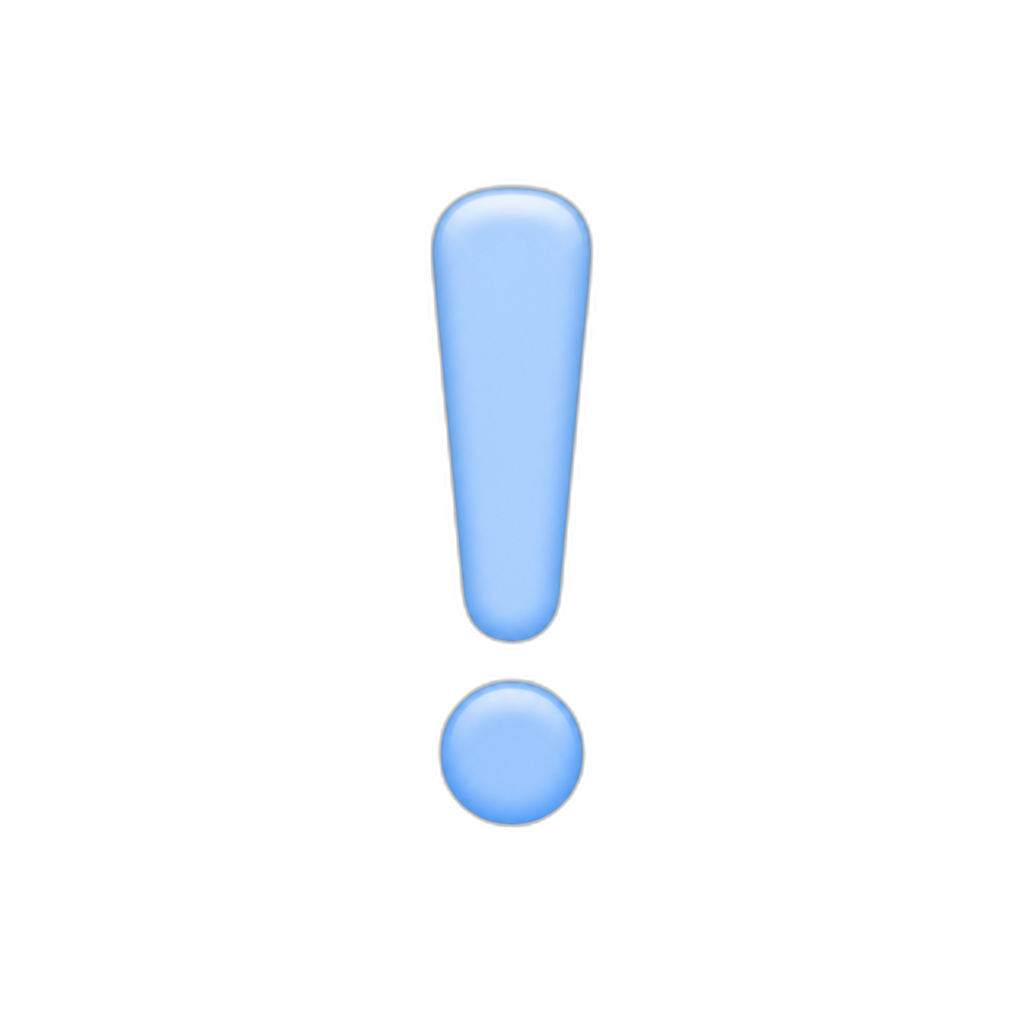 ❕ màu xanh dương nhạt - AI generated emoji