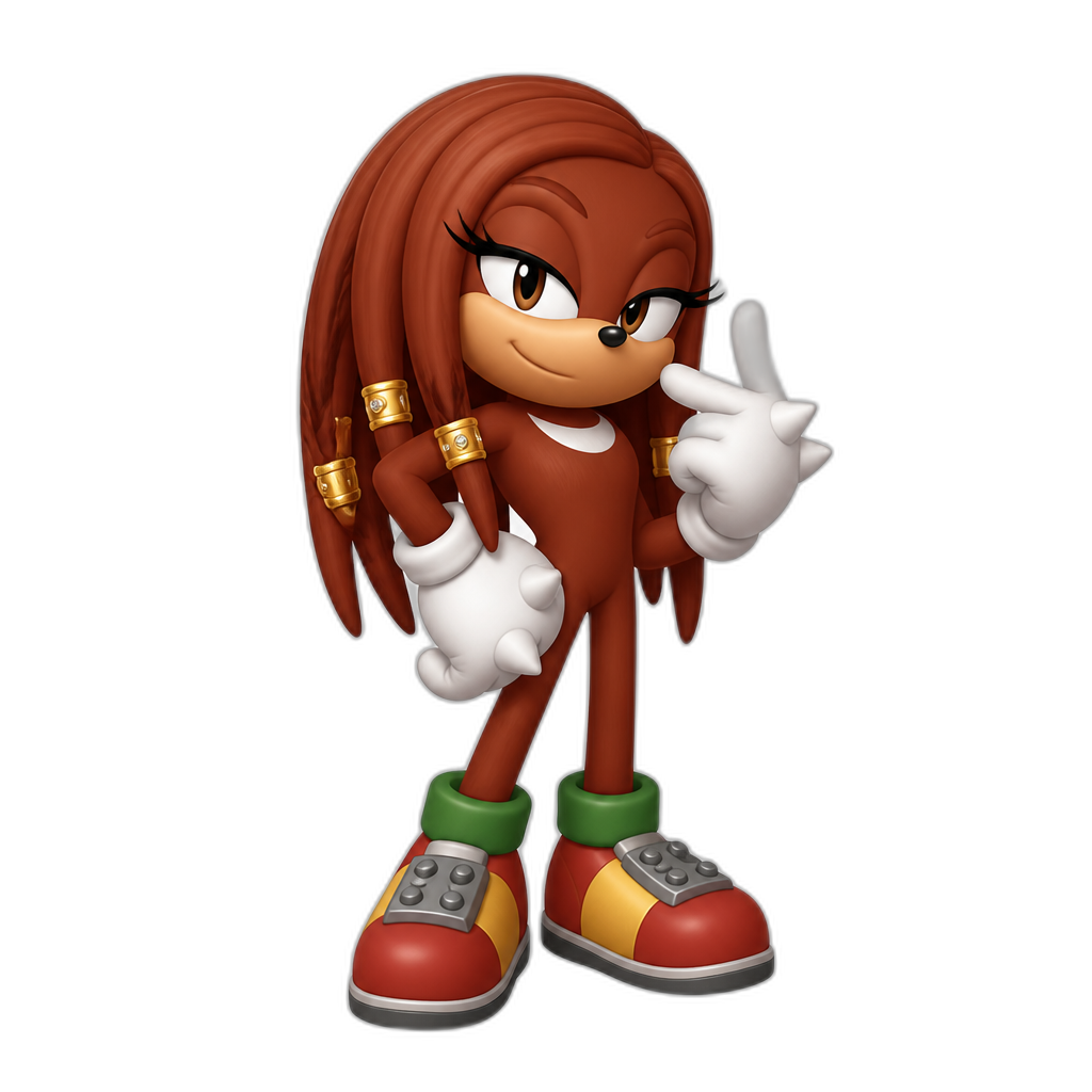 Mariah The Scientist in Sonic, Mariah the Echidna, reddish brown fur - AI generated emoji