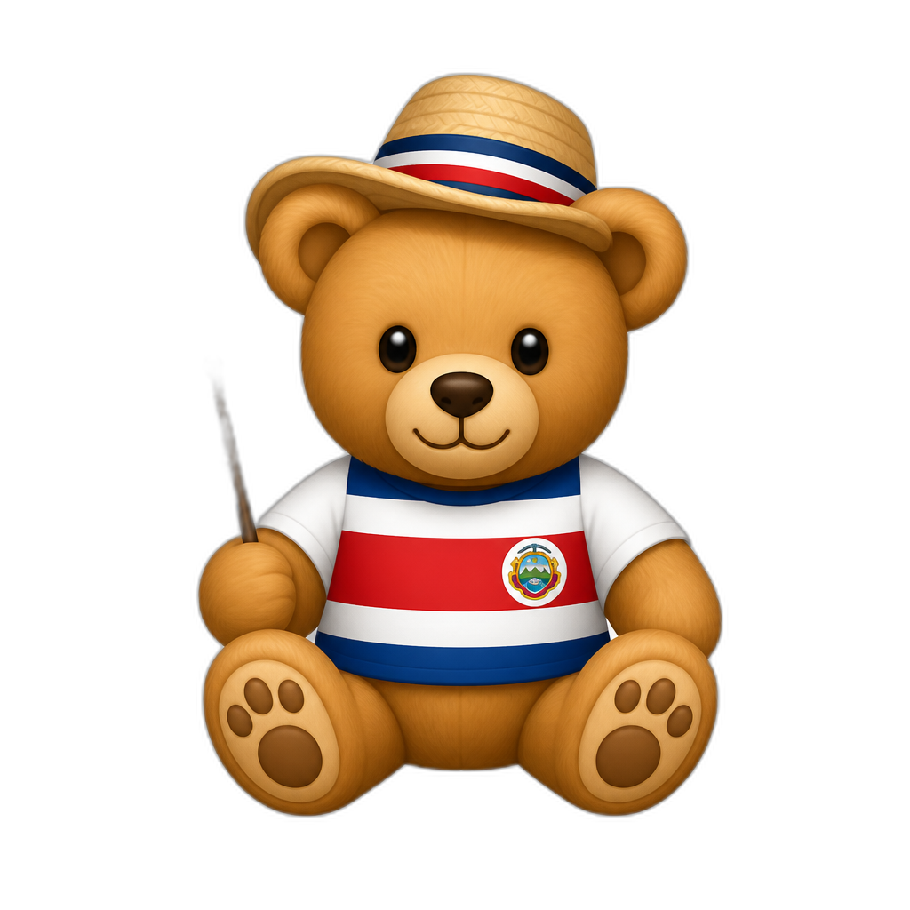 Create a Teddy bear who is a Costa Rican - AI generated emoji