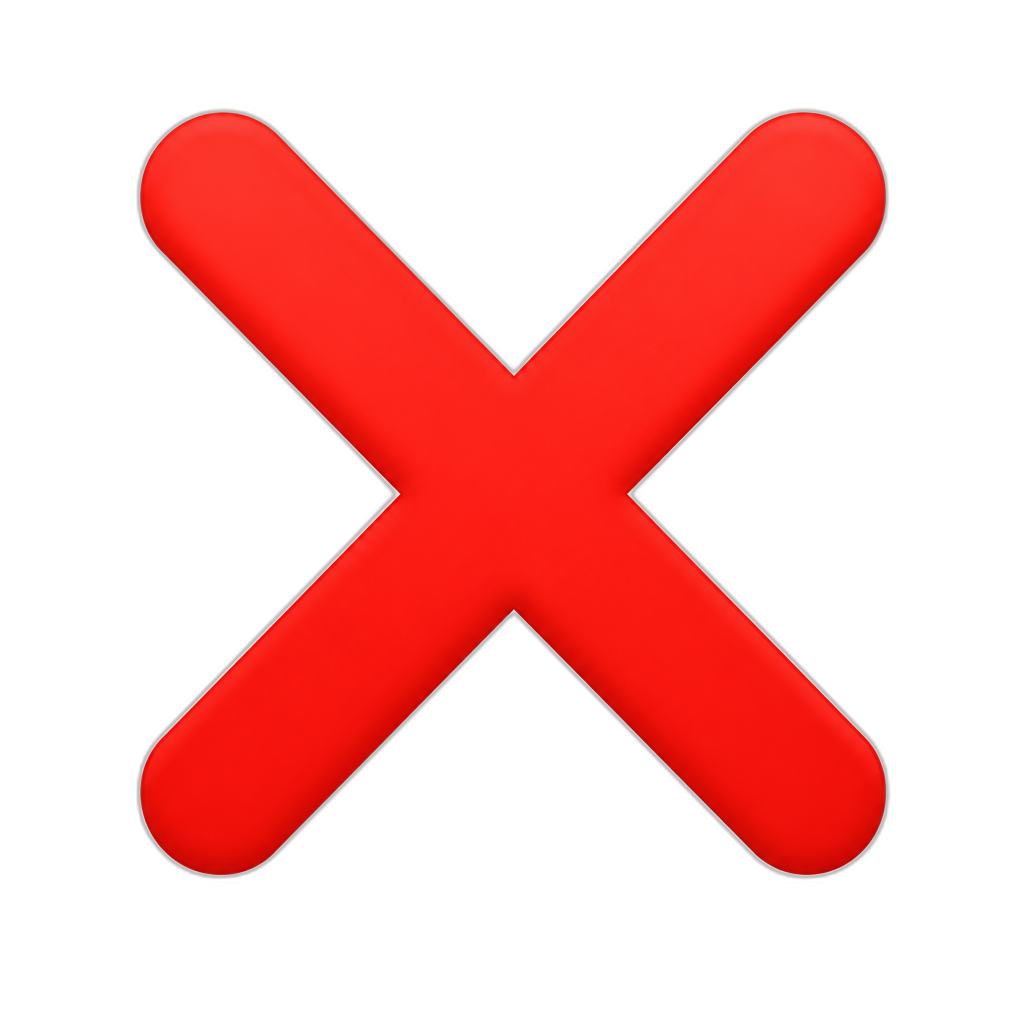 red x - AI generated emoji