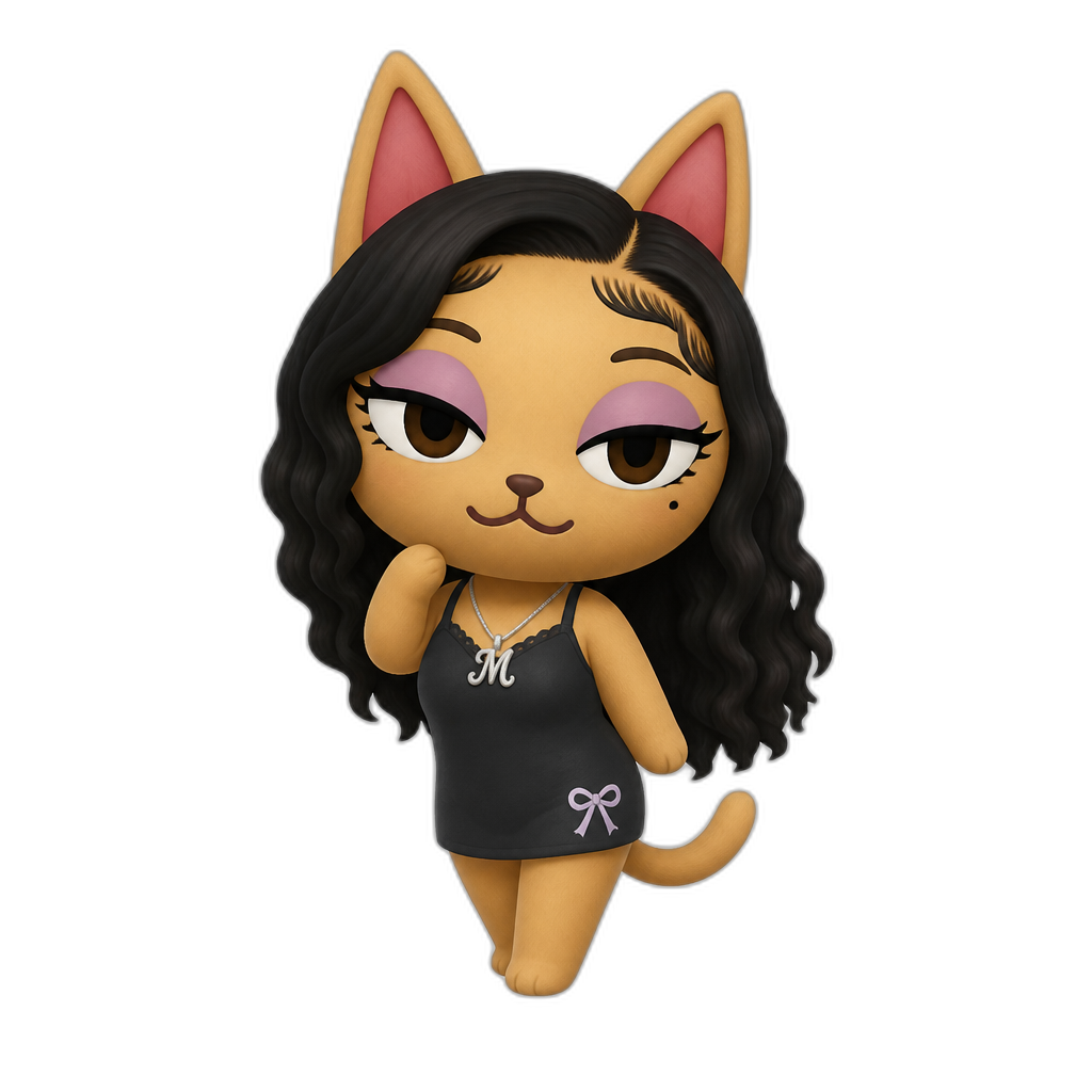Mariah The Scientist as a Cat Villager - AI generated emoji