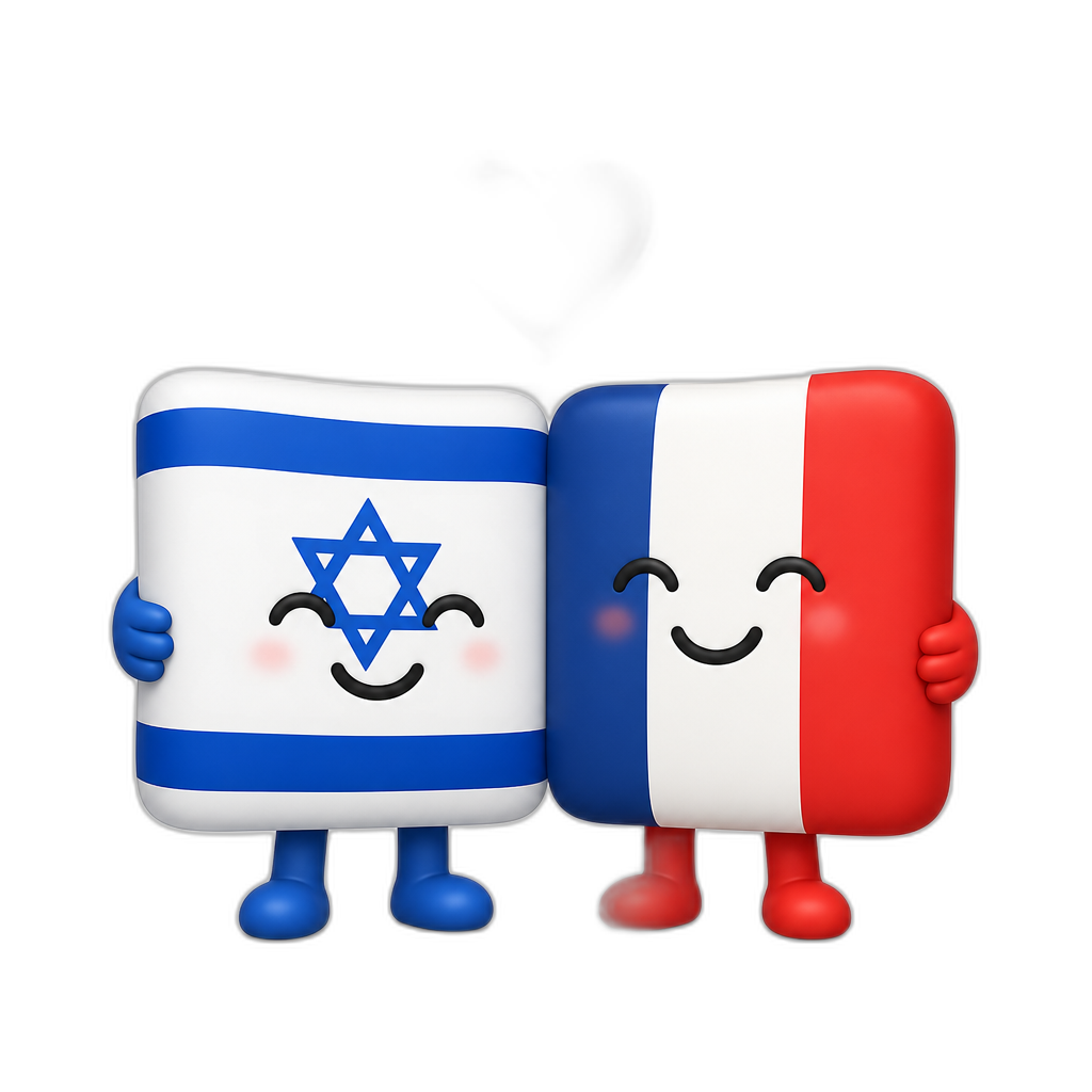 israel and france ar love together - AI generated emoji