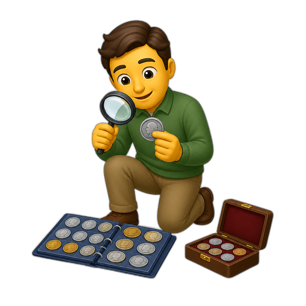 coin colletors - AI generated emoji