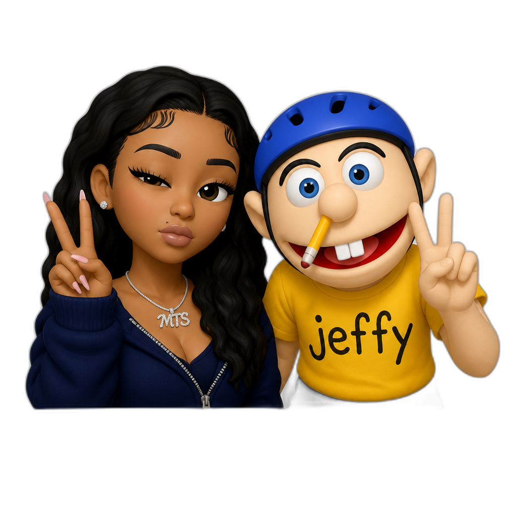 Mariah The Scientist and Jeffy being such Gen Zs - AI generated emoji