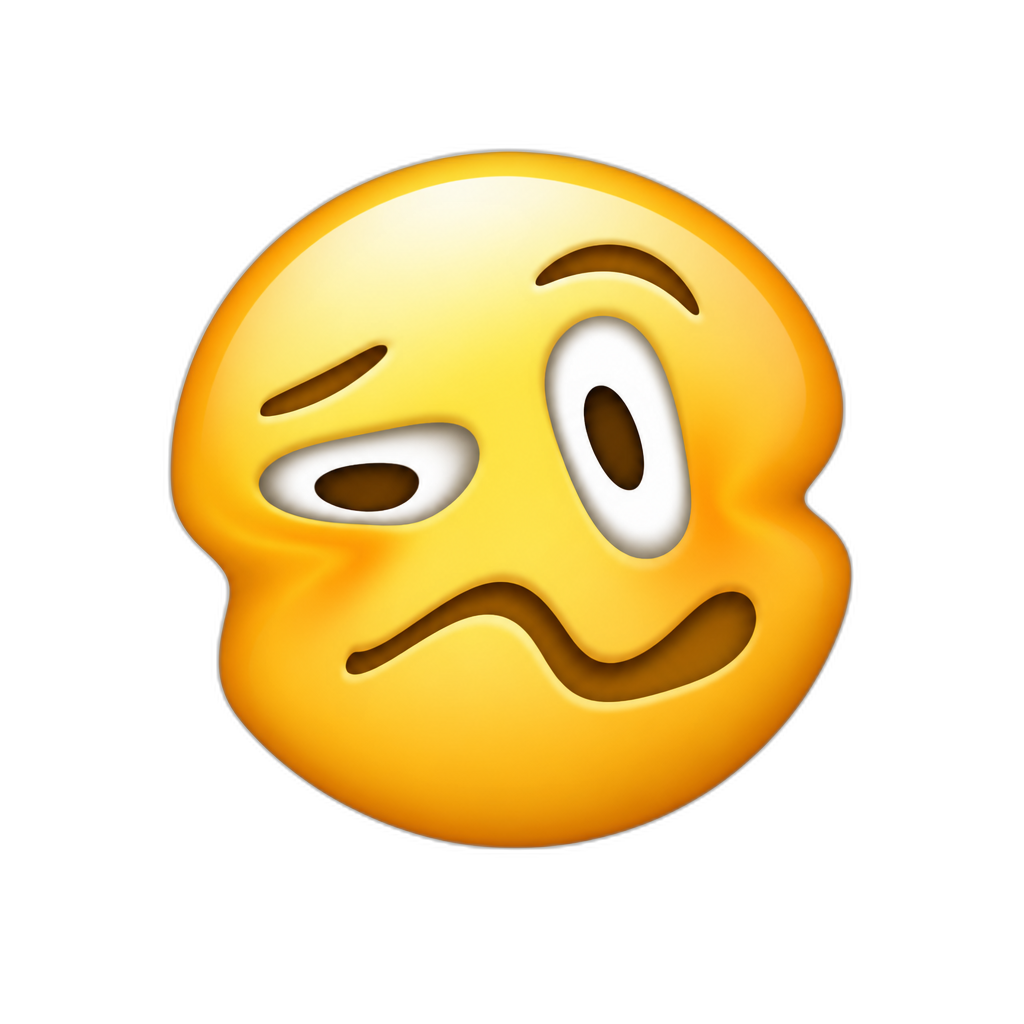 Distorted Face - AI generated emoji