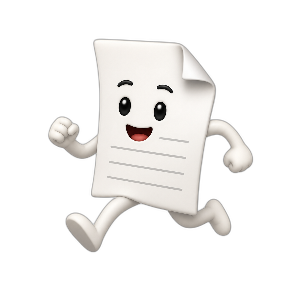 Giấy đang chạy - AI generated emoji