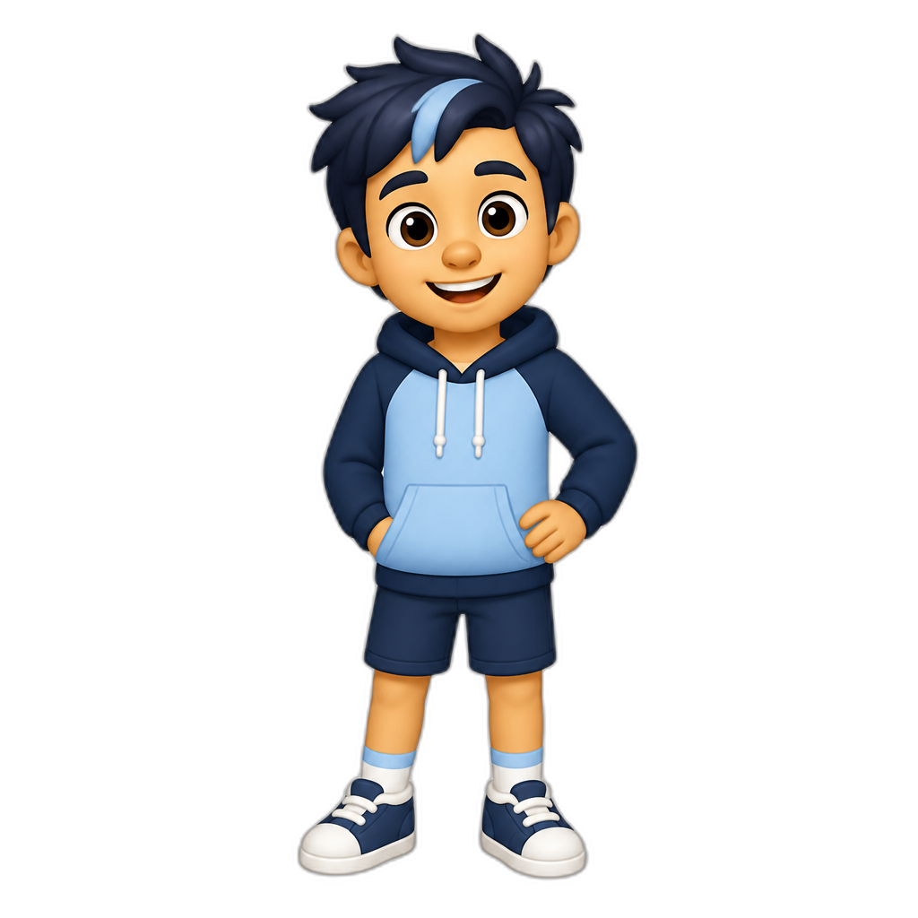 Bandit Heeler as a human, cartoon style - AI generated emoji