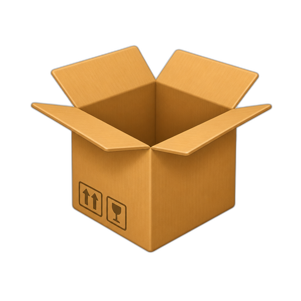 Hộp giấy đang mở - AI generated emoji
