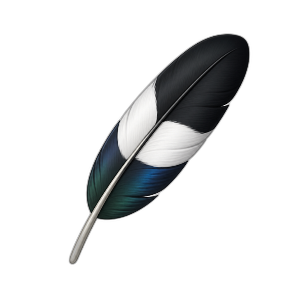 Magpie feather - AI generated emoji