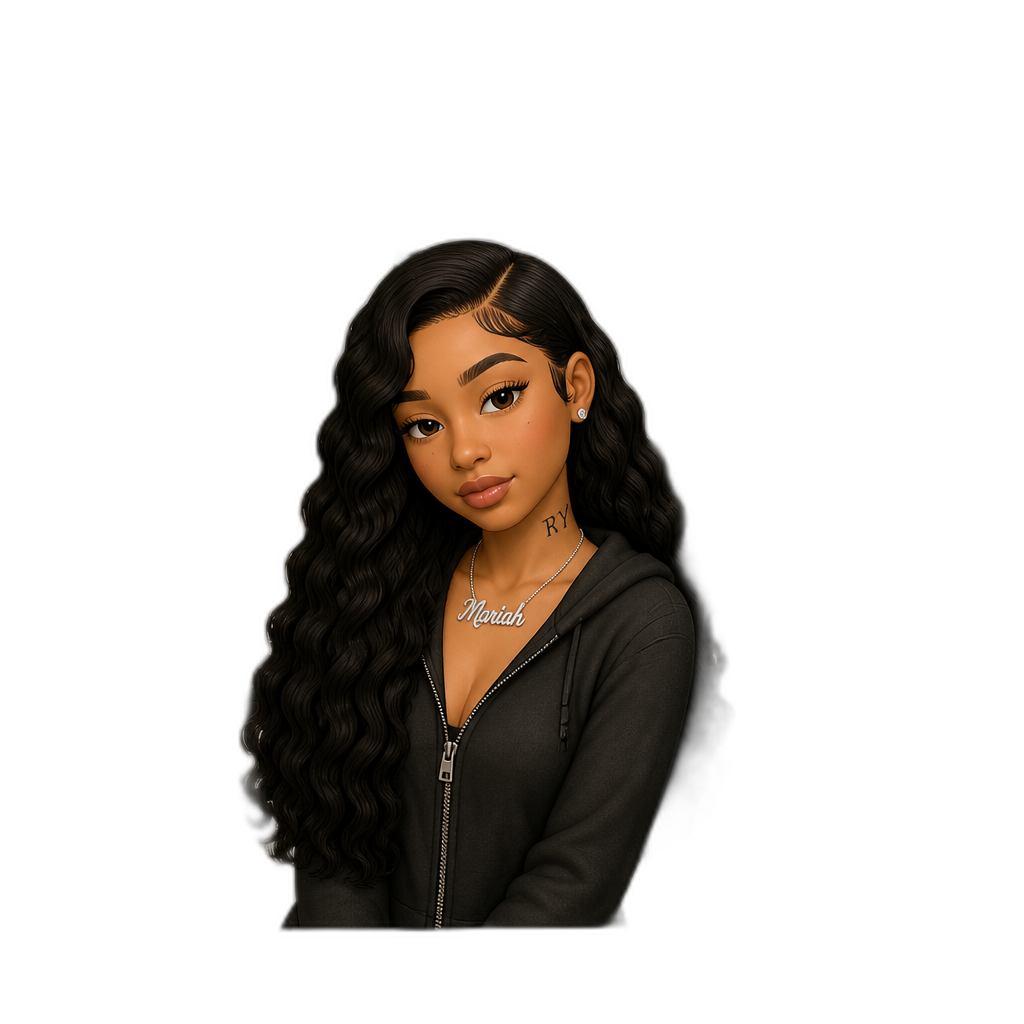 Mariah The Scientist in The Sims, as a Sims character, in her house - AI generated emoji