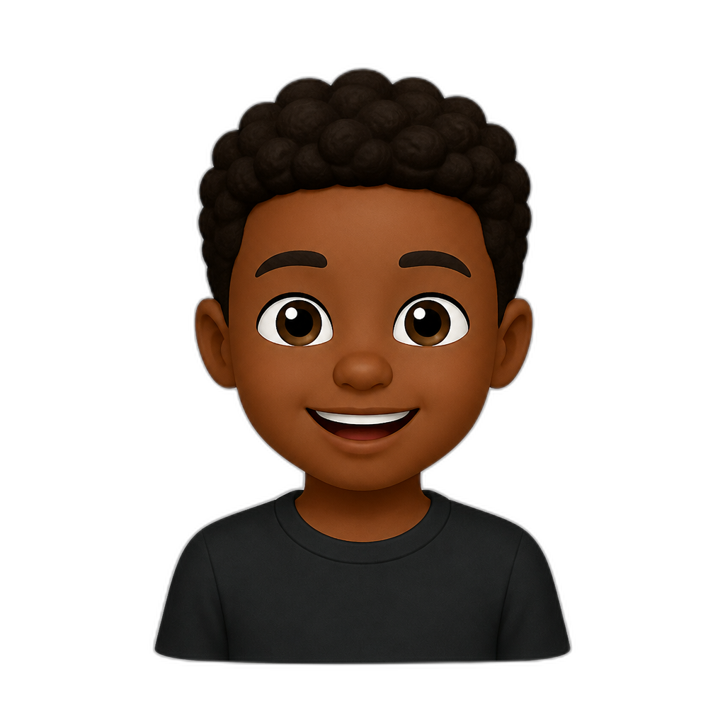 jeune garçon noir - AI generated emoji