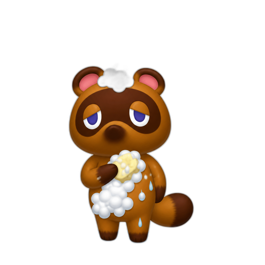 Tom nook in a shower - AI generated emoji
